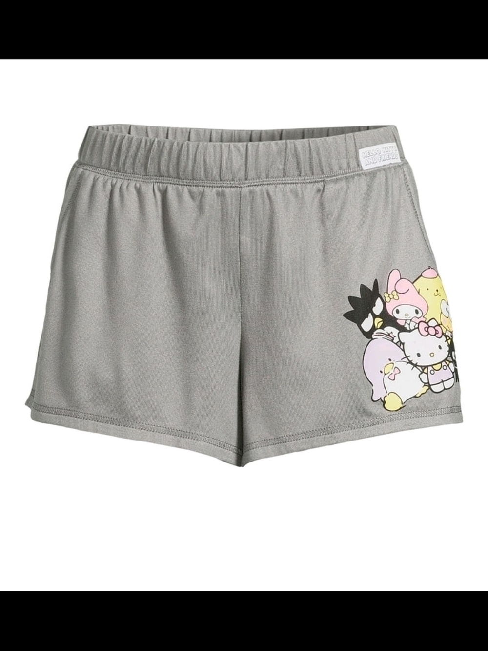 Sanrio Gray Women's Athletic Lounge Shorts with Character Print Size 3X